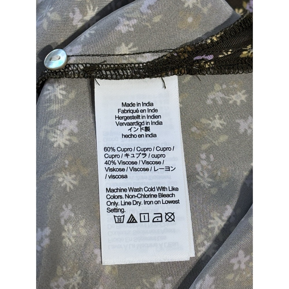Madewell Dark green and Cream Patterned Midi Dress Size 8 - Picture 7 of 9